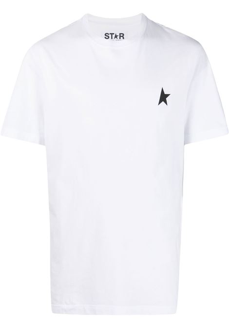 T-shirt con logo One Star in bianco Golden goose - uomo